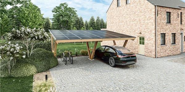 Slimme carports Solar carport met zonnepanelen als dak, CELL carports met zonnepanelen